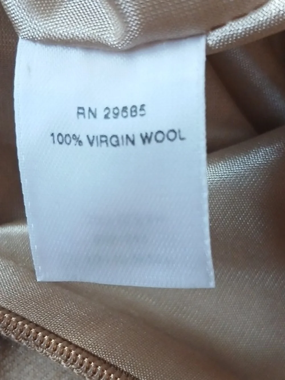Pendleton Taupe Button-Front Wool Blend Skirt